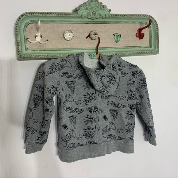 Tony hawk, kids gray all over graphic gamer hooded zip up sweatshirt - Picture 3 of 3